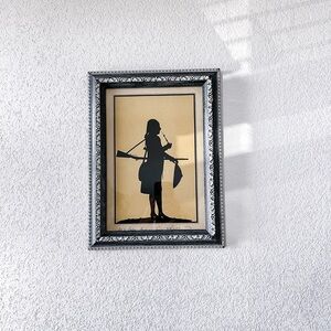Vintage Catalda for Carson's Silhouettes Borghese Style‎ Colonial Man Framed Art